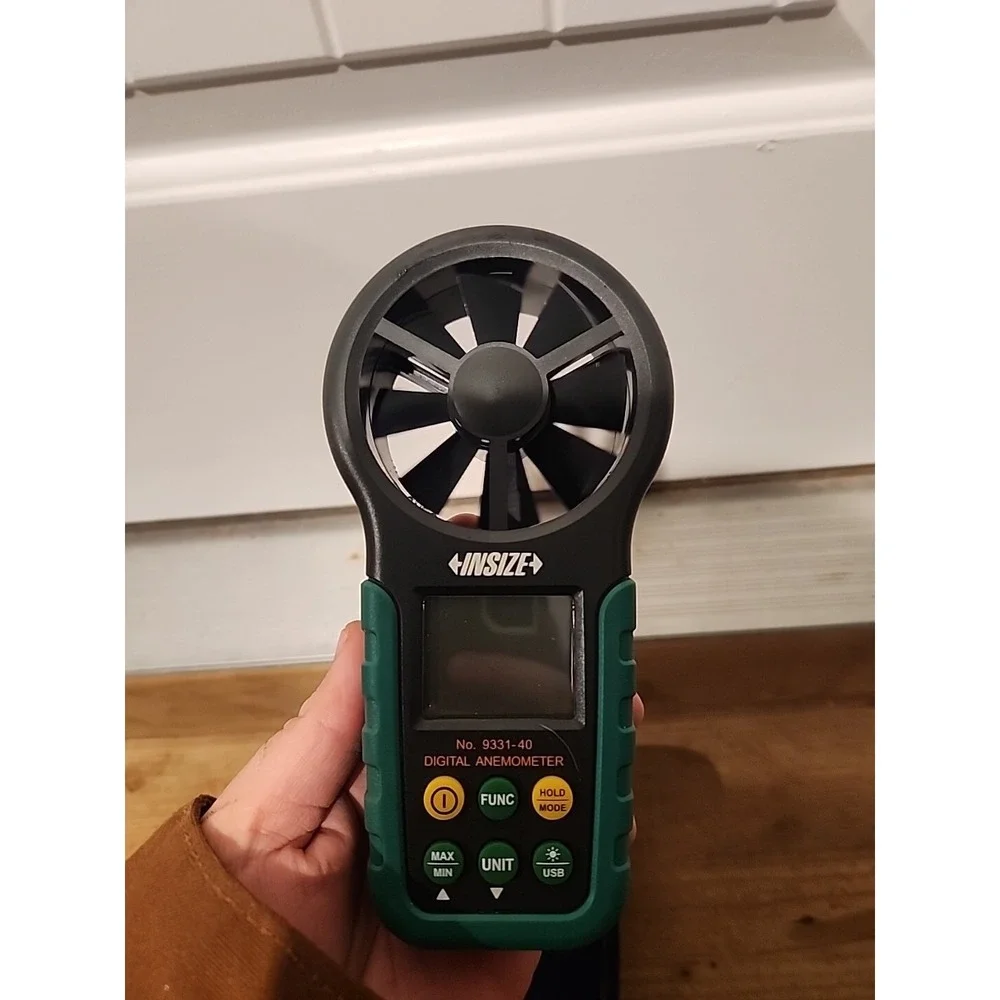 Insize 9331-40 Digital‎ Anemometer 0.8 to 30 m/s with Case